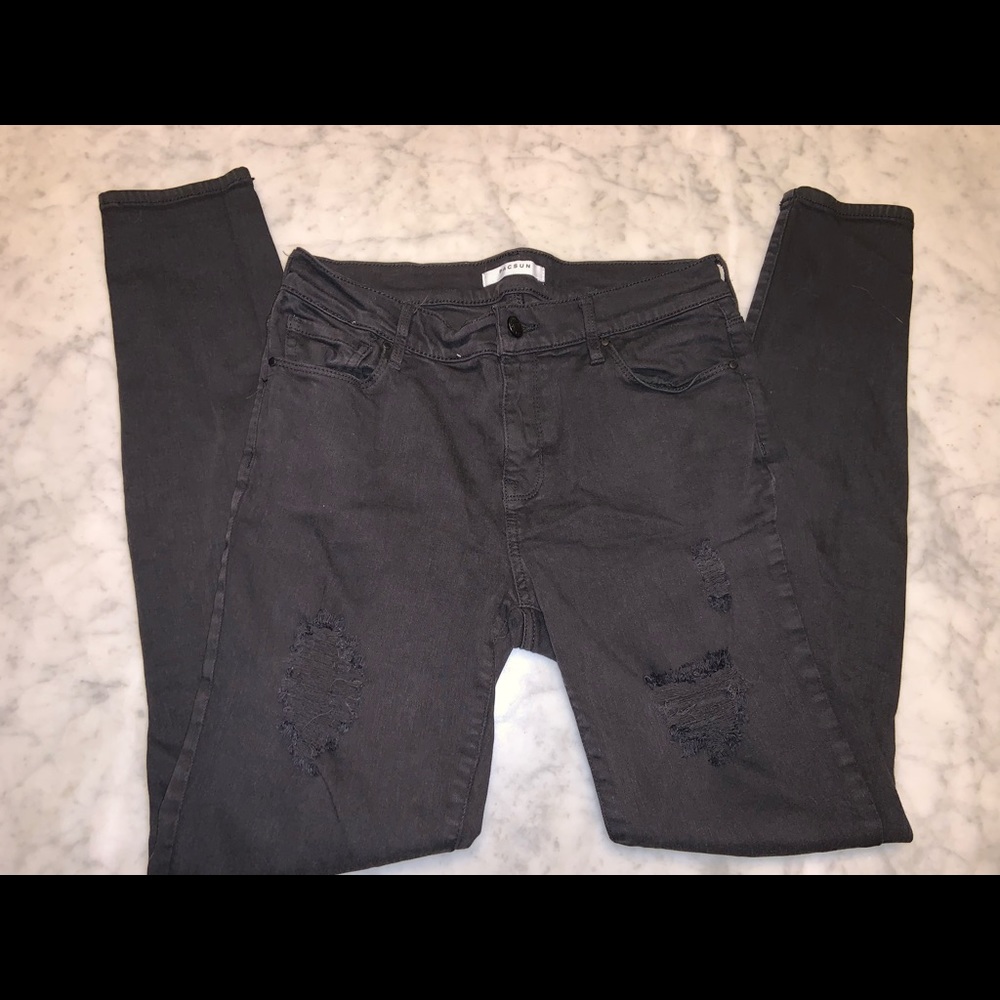 Pacsun Womens Perfect Fit Distressed Jeggings